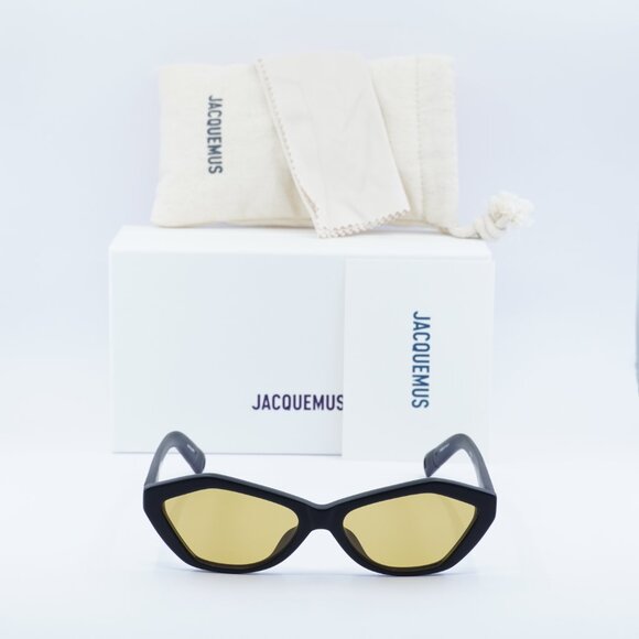 Jacquemus BAMBINO JAC/42 C6 Cat Eye Sunglasses - Shiny Black\Brown - Picture 2 of 10